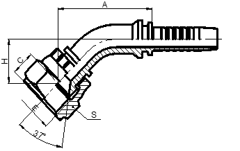 45° JIC FEMALE 37° CONE SEAT /SAE J514