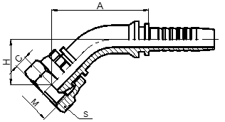 45°METRIC FEMALE MULTI SEAL