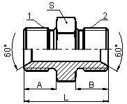 BSP MALE 60°SEAT(BONDED SEAL)