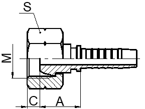 METRIC FEMALE 24° MULTI SEAL H.T. ISO 12151-2-DIN3865