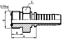 ORFS MALE O-RING-SEAL ISO 8434-1/SAE J1453