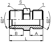 BSP MALE 60° SEAT /BSPT MALE