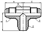 JIC MALE 37° CONE TEE